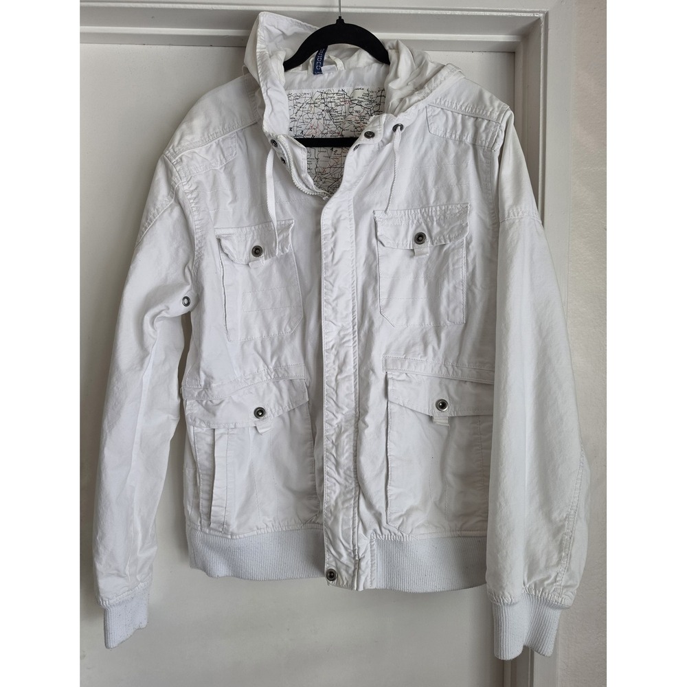 H&M Men's Jacket‎ Size XL White Casual Outerwear